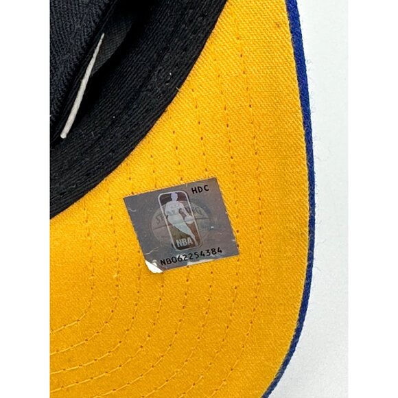 Golden State Warriors Mitchell & Ness Fitted Cap Size 7 Black Blue Gold NBA READ - Picture 5 of 6